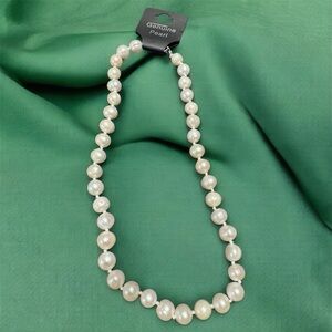 GENUINE PEARL White Freshwater Pearl Necklace